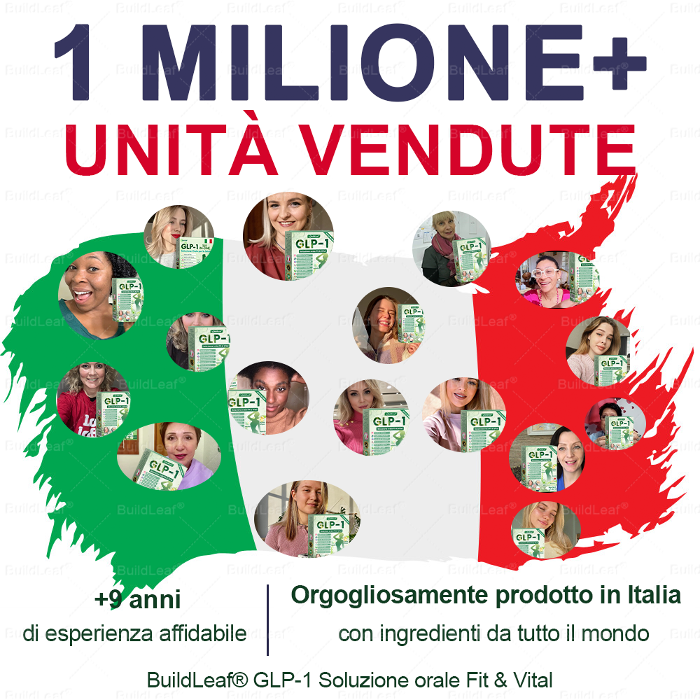 IT Negozio ufficiale | BuildLeaf® GLP-1 8-in-1 Fit & Vital Soluzione Orale (Solo una volta al giorno, cambiamenti visibili in 7 giorni) ✅ Per obesità, salute cardiovascolare, diabete, apnea notturna, salute intestinale, problemi articolari e altro